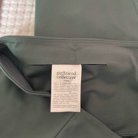 Girlfriend Collective Moss Green High Rise Capri Leggings - Picture 8 of 11